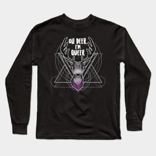 Asexual Oh Deer I'm Queer Long Sleeve T-Shirt